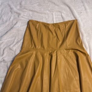Ashley Stewart Tan A-Line Skirt